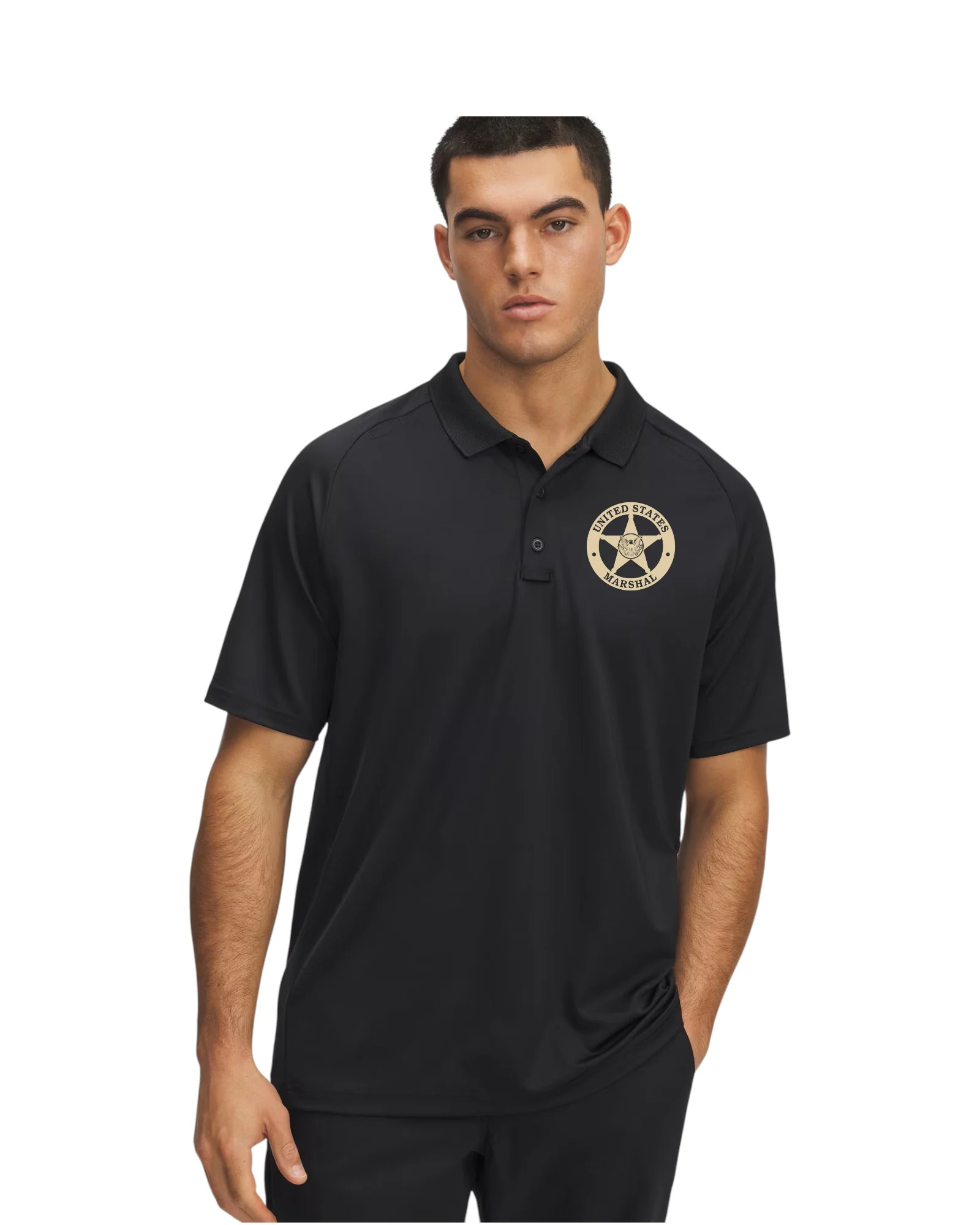 UA TACTICAL PERFORMACE POLO W/ PRINTED USMS STAR-6004146 - Image 9
