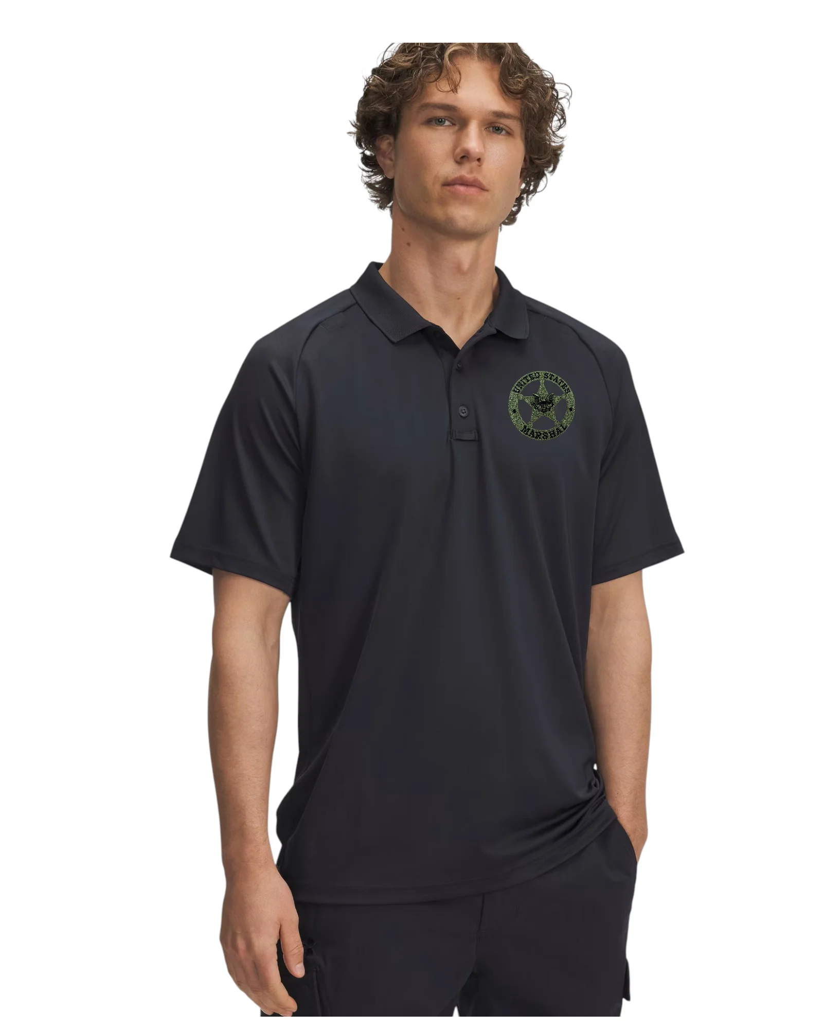 UA TACTICAL PERFORMACE POLO W/ EMB USMS STAR-6004146 - Image 7