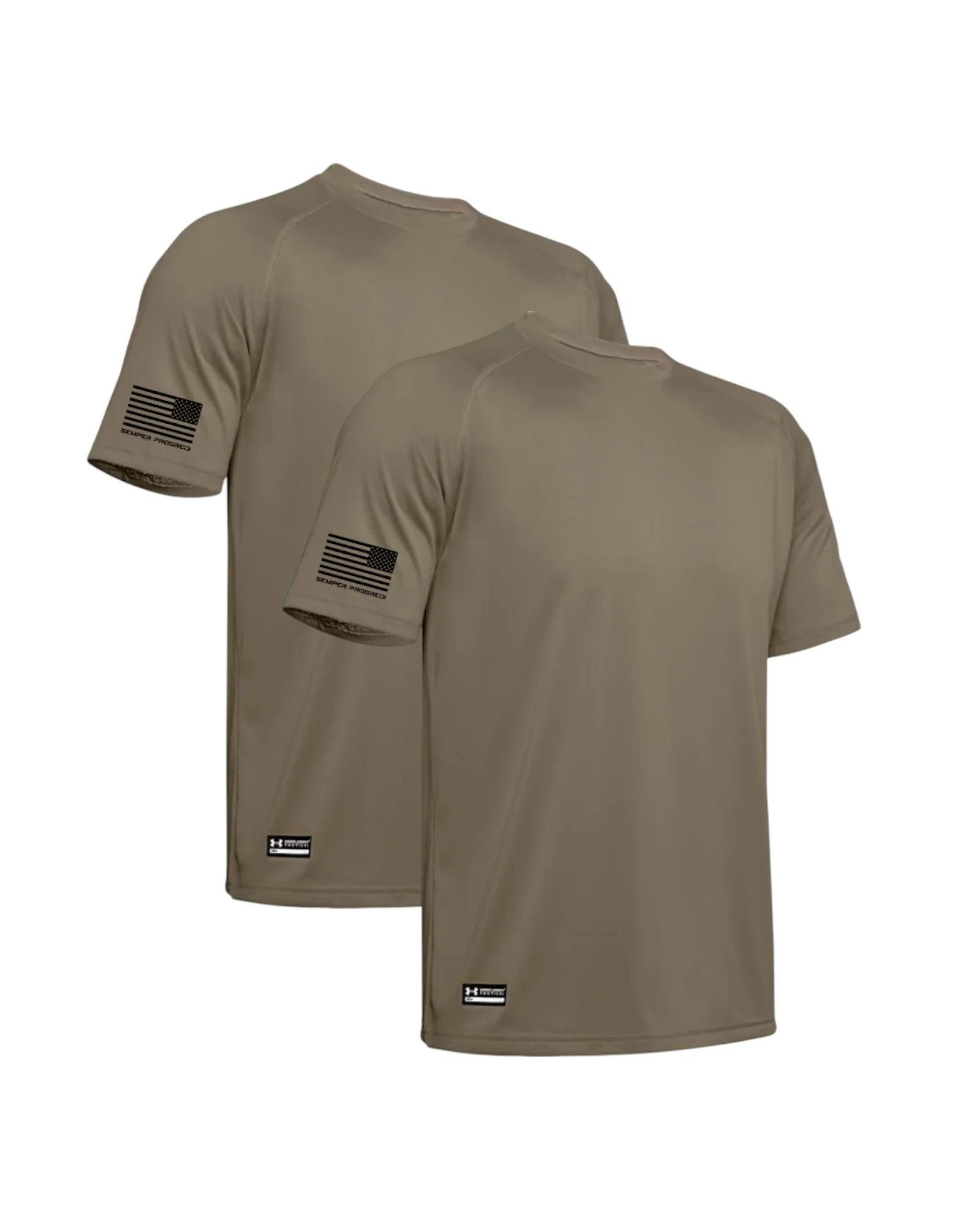 UA TACTICAL TECH 2 PACK SEMPER PROGREDI REV FLAG SHIRT ** FREE PVC PATCH - Image 2