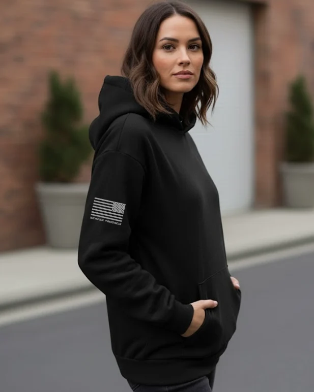 UNISEX MAINSTREET SEMPER PROGREDI REV FLAG HOODED SWEATSHIRT-IND420XD  ** FREE PVC PATCH - Image 2