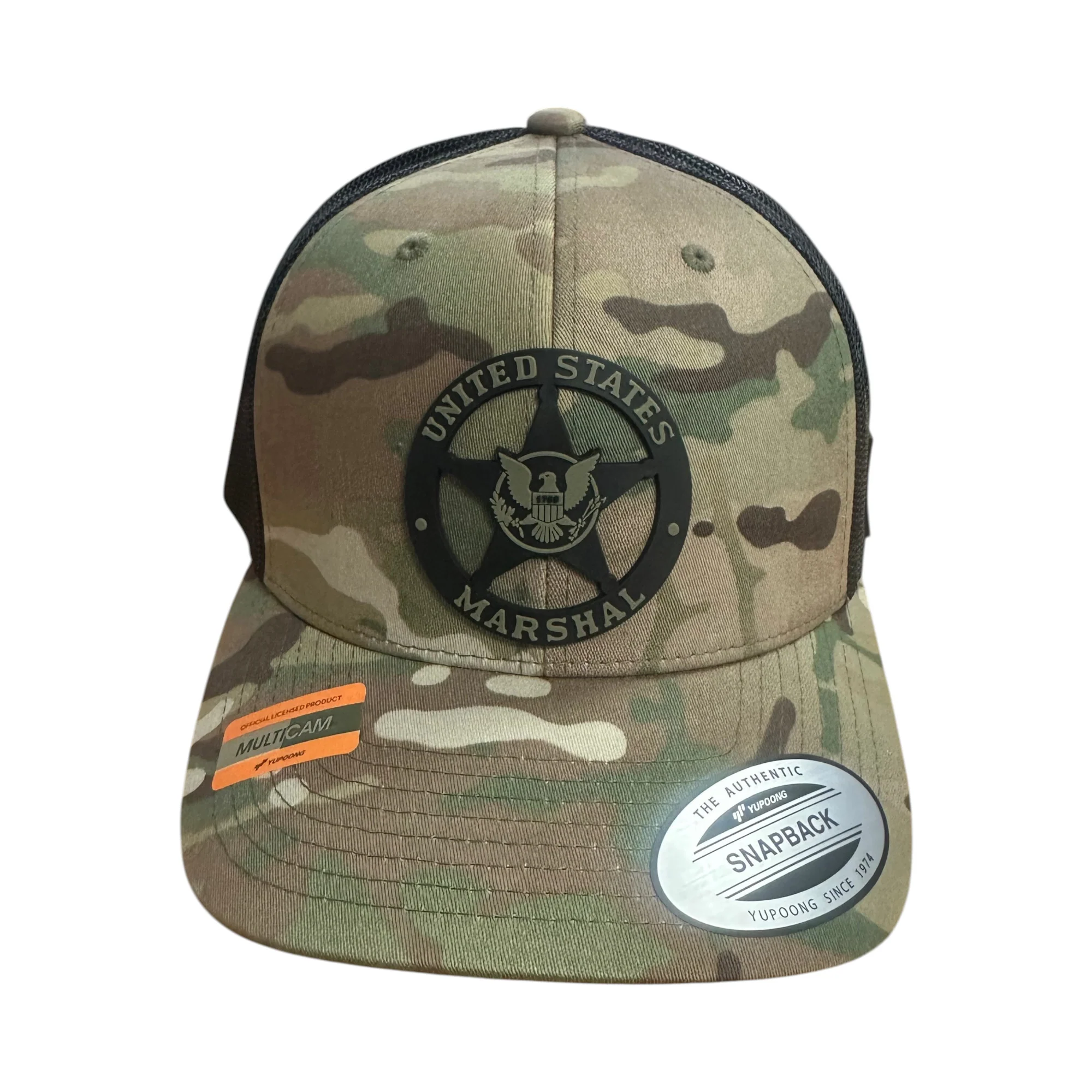 USMS PVC STAR W/ OD/BLACK PVC FLAG ON LEFT SIDE YP CLASSIC HAT-STC39 - Image 2