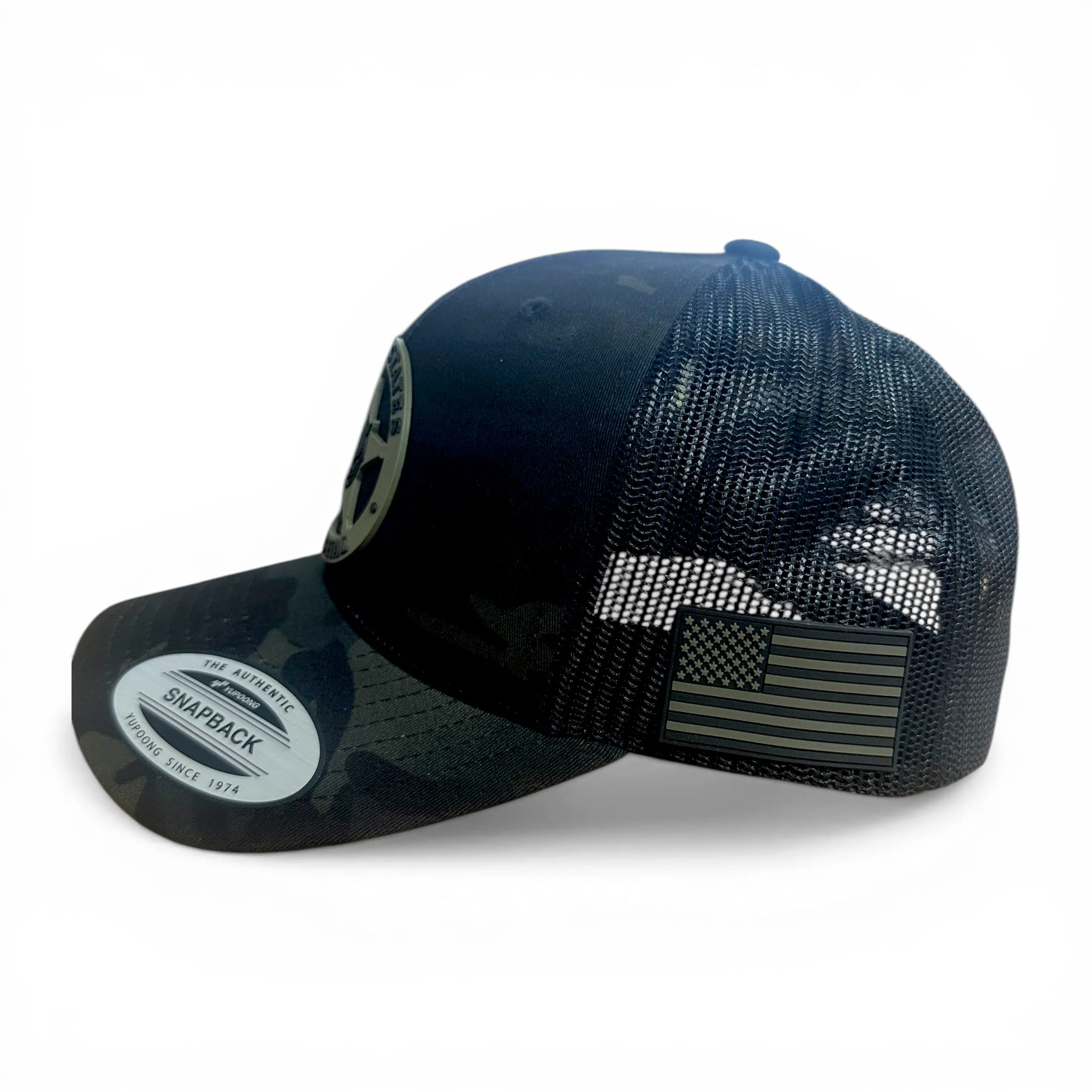 USMS PVC STAR W/ OD/BLACK PVC FLAG ON LEFT SIDE YP CLASSIC HAT-STC39 - Image 4