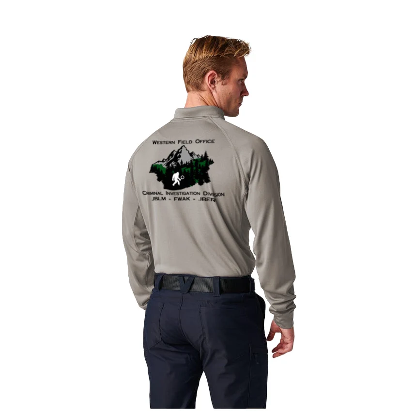 WESTERN FIELD OFFICE CID PRINTED -5.11 LONGSLEEVE POLO SHIRT - Image 2