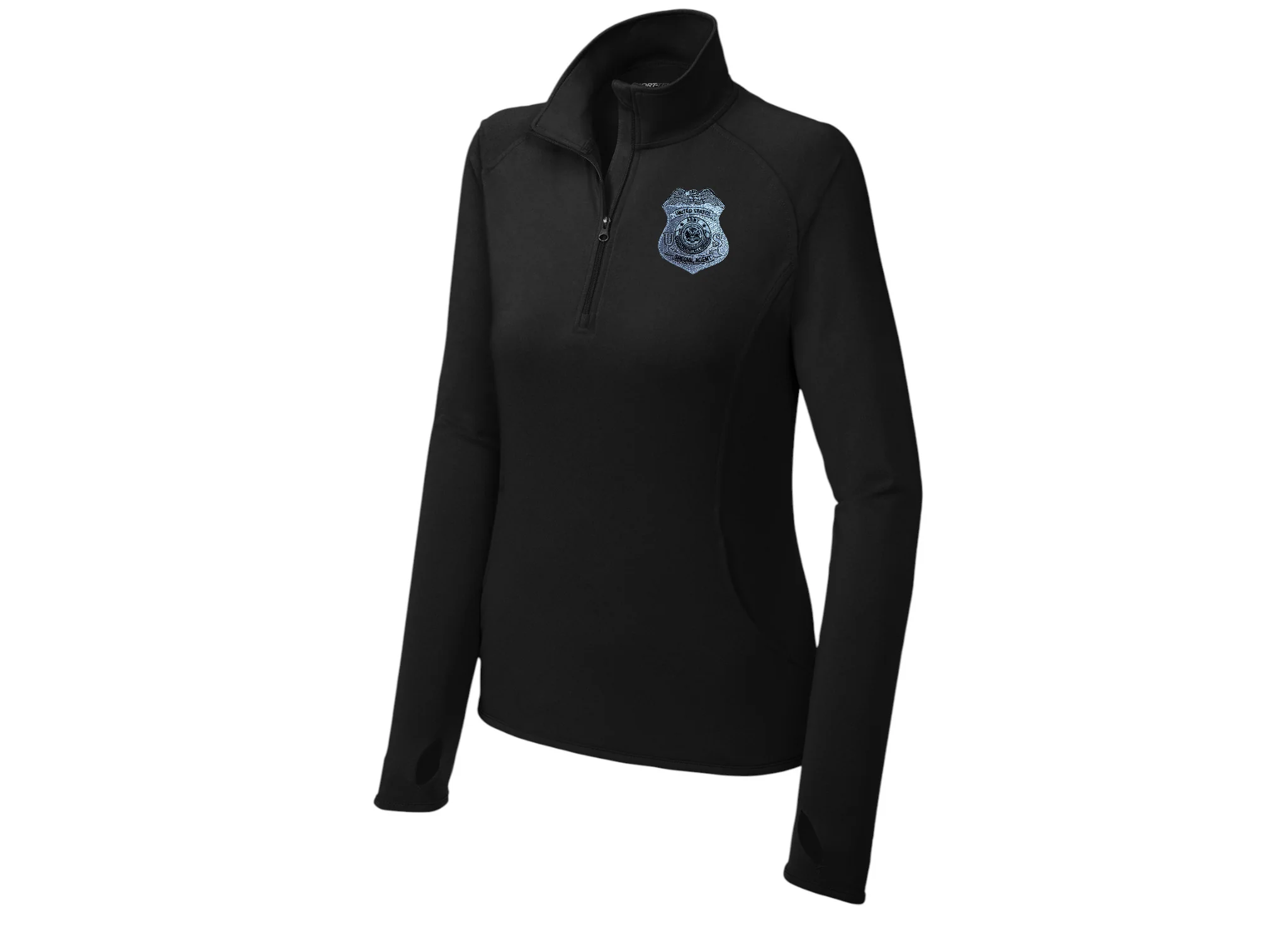 WOMEN'S ARMY CI SPECIAL AGENT BADGE SPORT WICK STRETCH 1/2 ZIP PULLOVER-LST850 - Image 6