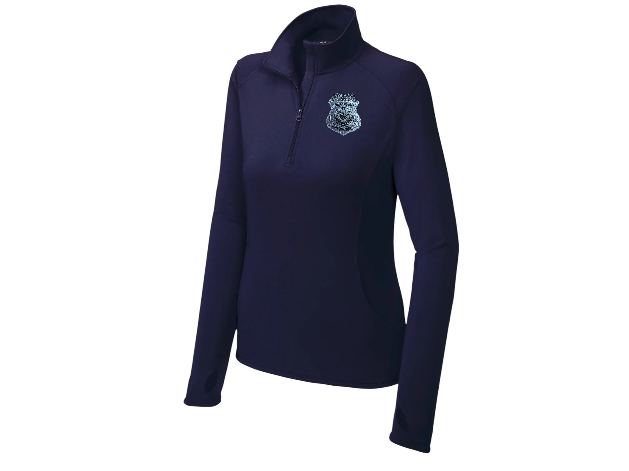 WOMEN'S ARMY CI SPECIAL AGENT BADGE SPORT WICK STRETCH 1/2 ZIP PULLOVER-LST850 - Image 7