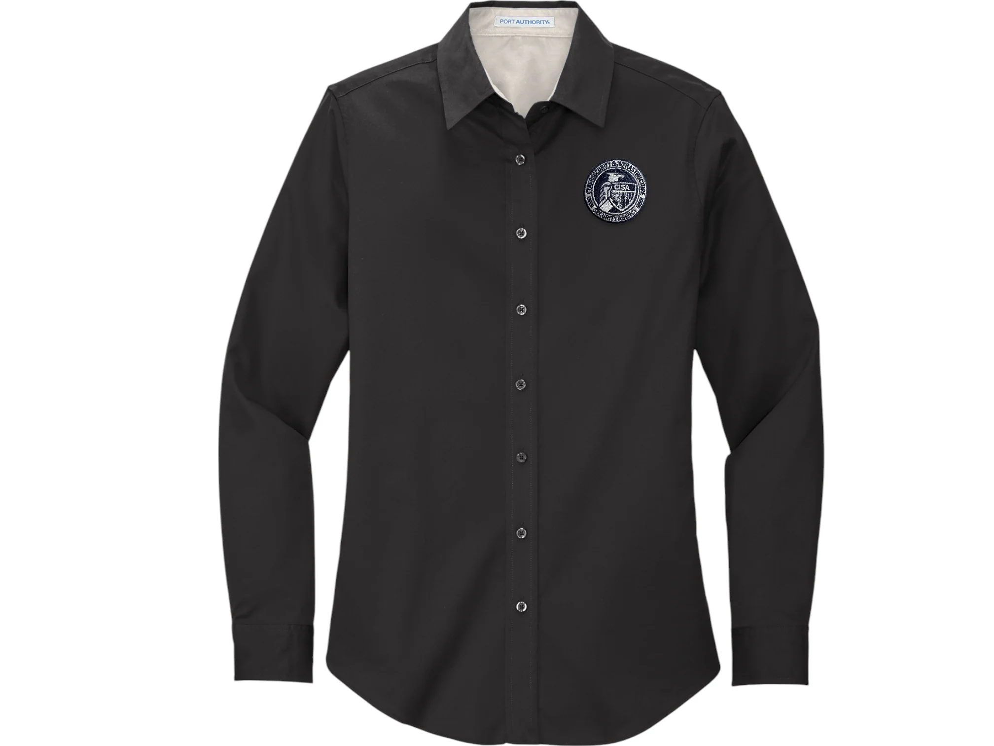 WOMEN'S CISA SEAL BUTTON UP DRESS SHIRT-L608 - Image 6