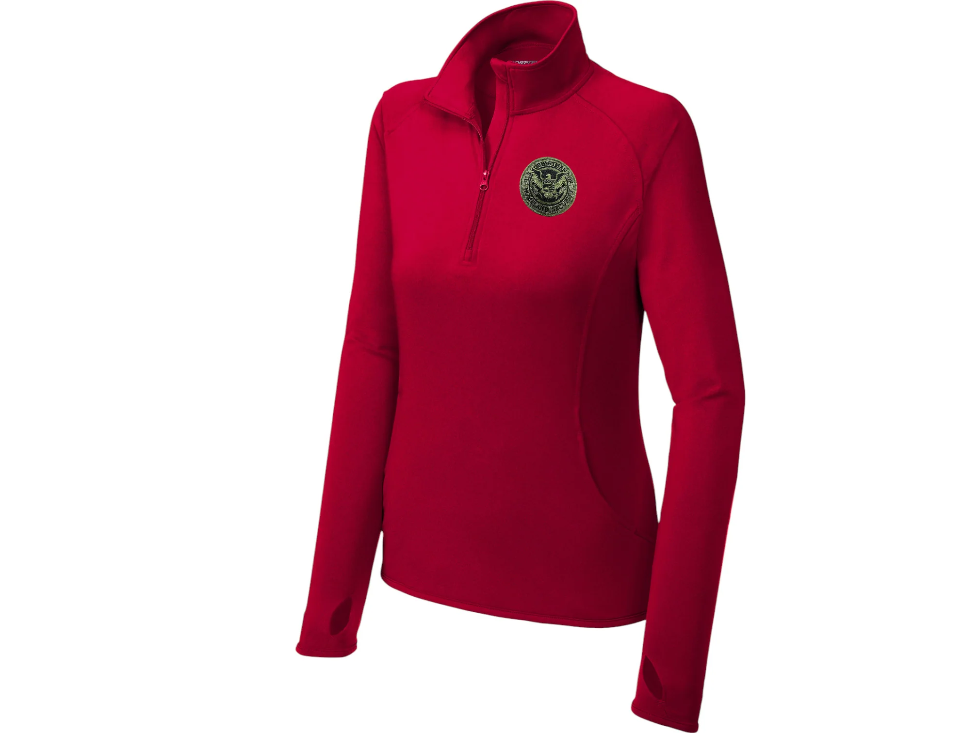 WOMEN'S DHS SPORT TEK SPORT WICK STRETCH 1/2 ZIP PULLOVER-LST850 - Image 19