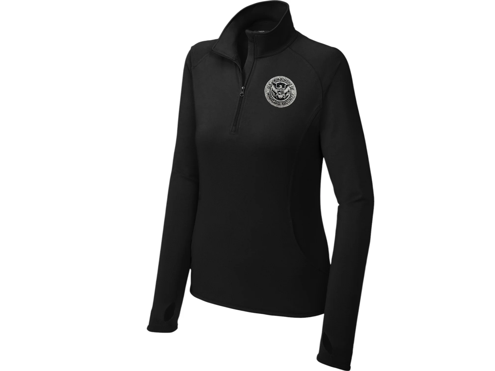 WOMEN'S DHS SPORT TEK SPORT WICK STRETCH 1/2 ZIP PULLOVER-LST850 - Image 2