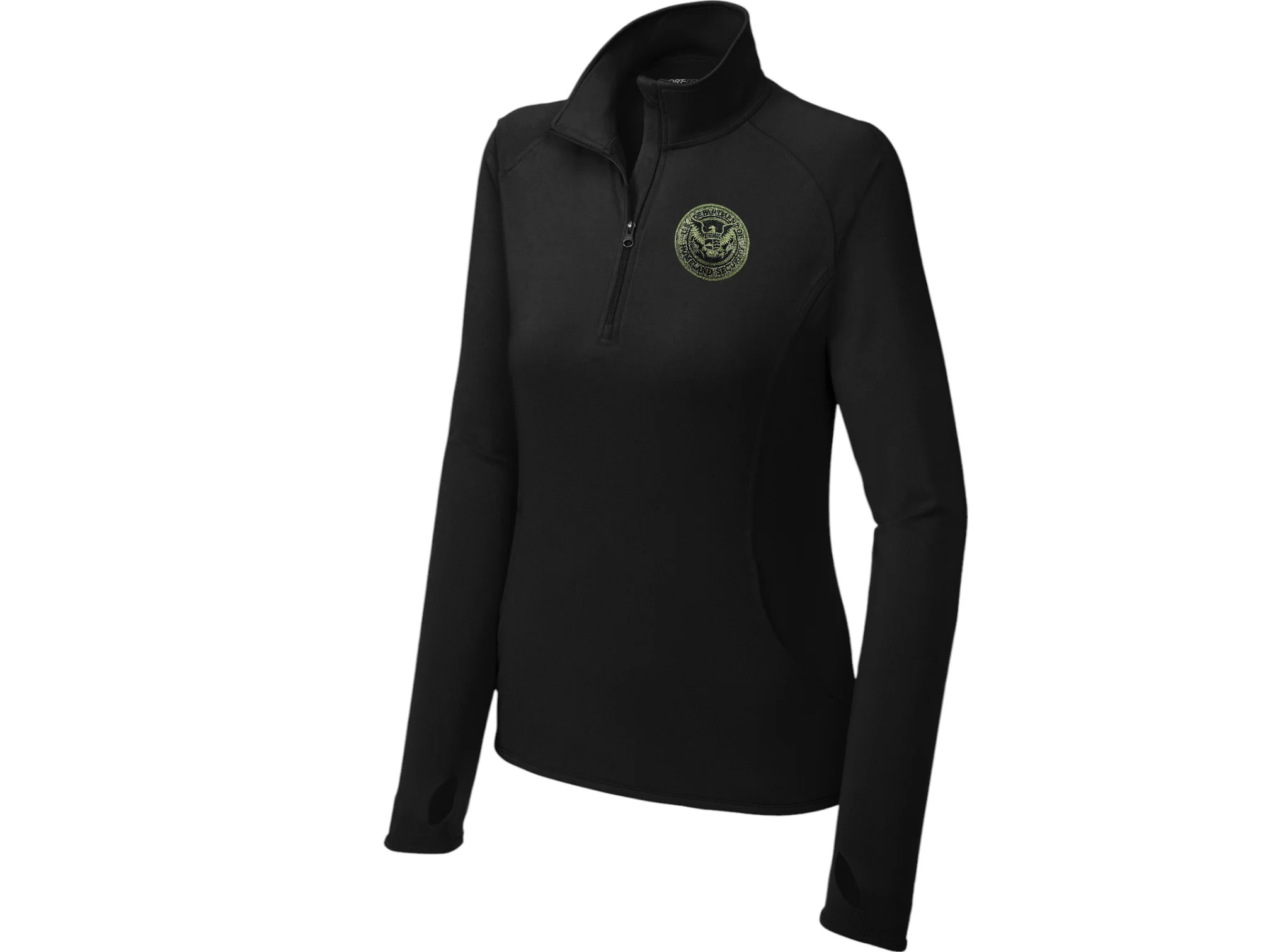 WOMEN'S DHS SPORT TEK SPORT WICK STRETCH 1/2 ZIP PULLOVER-LST850 - Image 4