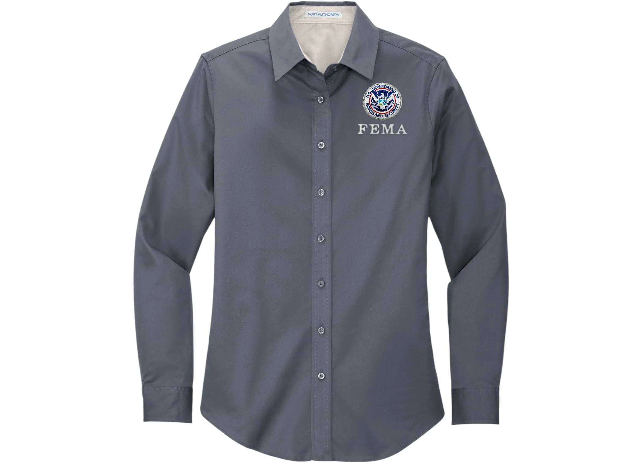 WOMEN'S FEMA BUTTON UP DRESS SHIRT-L608 - Image 6