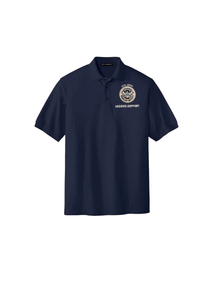 WOMEN'S ICE-ERO BADGE MISSION SUPPORT PORT AUTHORITY POLO NAVY - L500