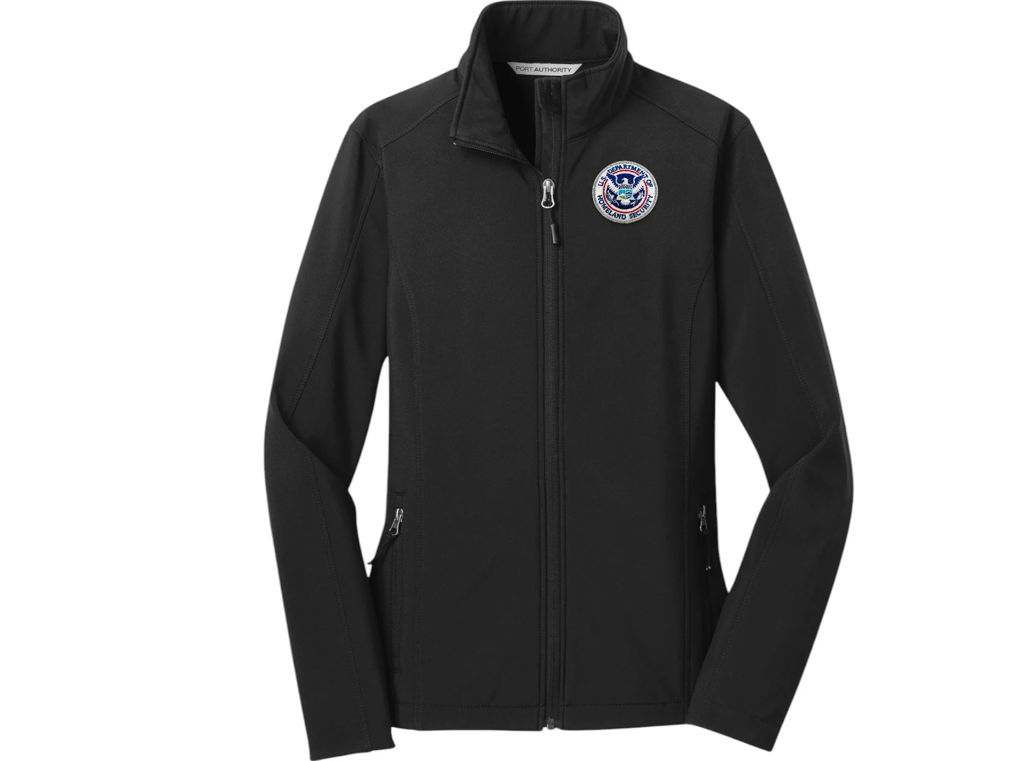 WOMEN'S SOFT SHELL JACKET DHS SEAL EMBROIDERED CLEARANCE