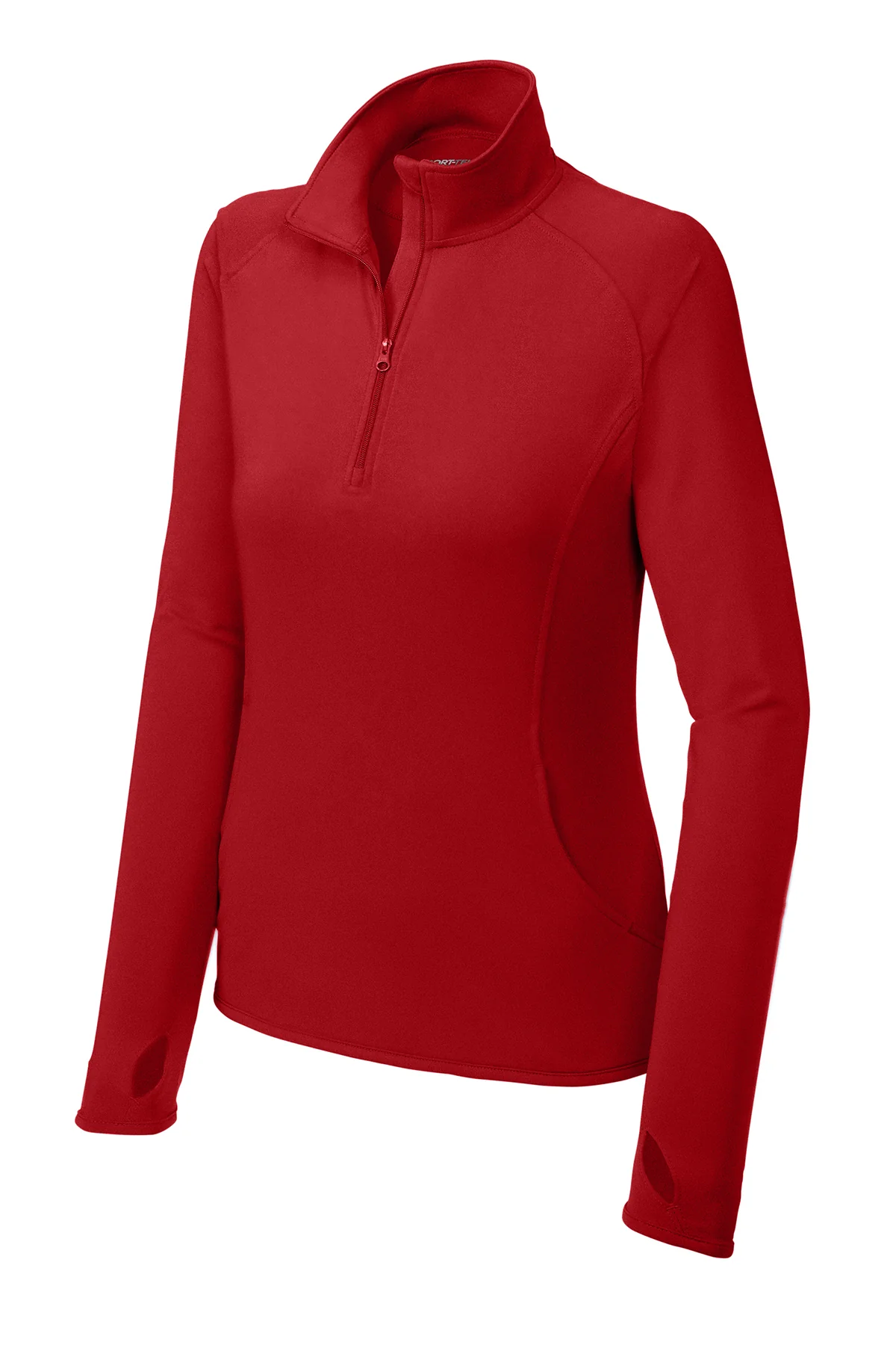 WOMEN'S SPORT-TEK SPORT WICK STRETCH 1/2 ZIP PULLOVER-LST850 - Image 4