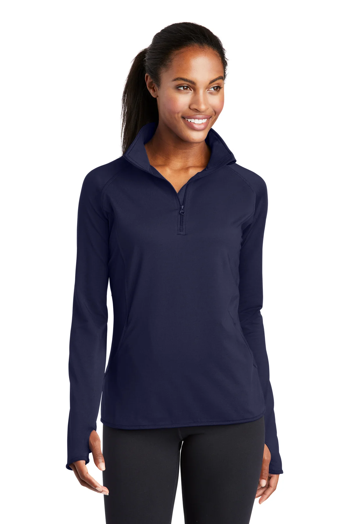WOMEN'S SPORT-TEK SPORT WICK STRETCH 1/2 ZIP PULLOVER-LST850 - Image 6