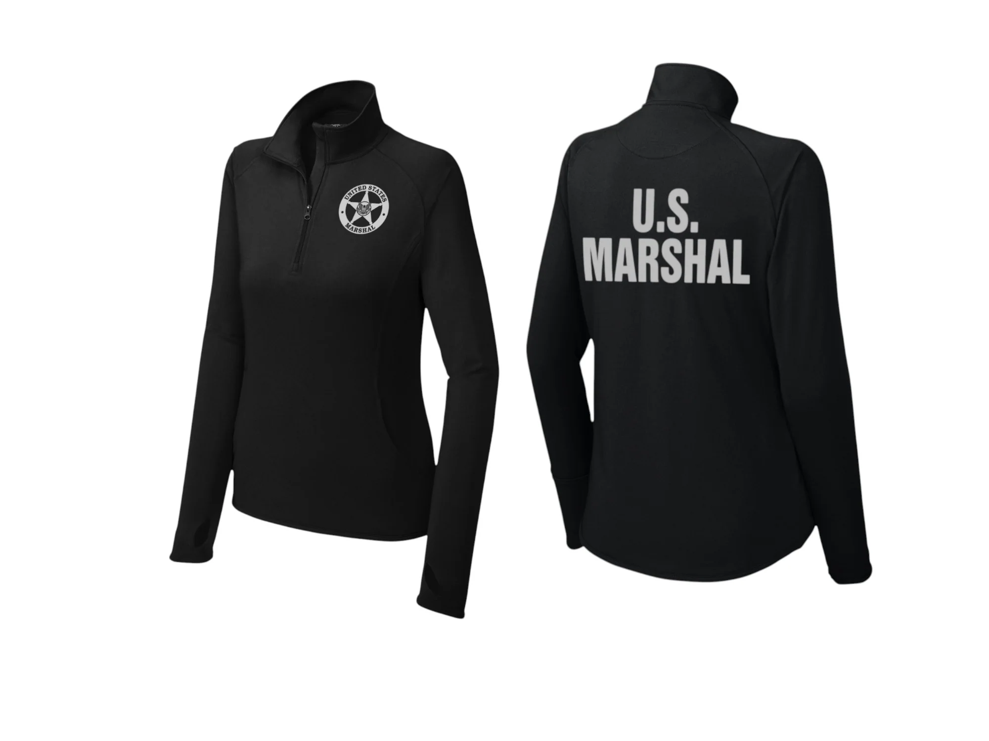 WOMEN'S USMS SPORT WICK STRETCH 1/2 ZIP PULLOVER-LST850 - Image 2