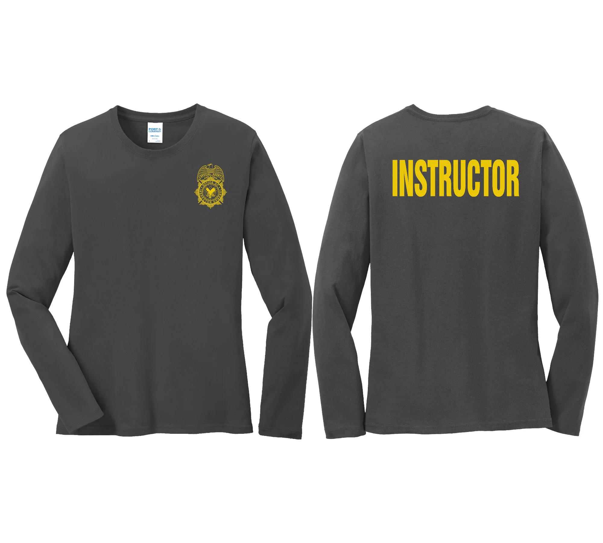 WOMEN'S VA OIG BADGE L/S CORE COTTON TEE-LPC54LS - Image 4