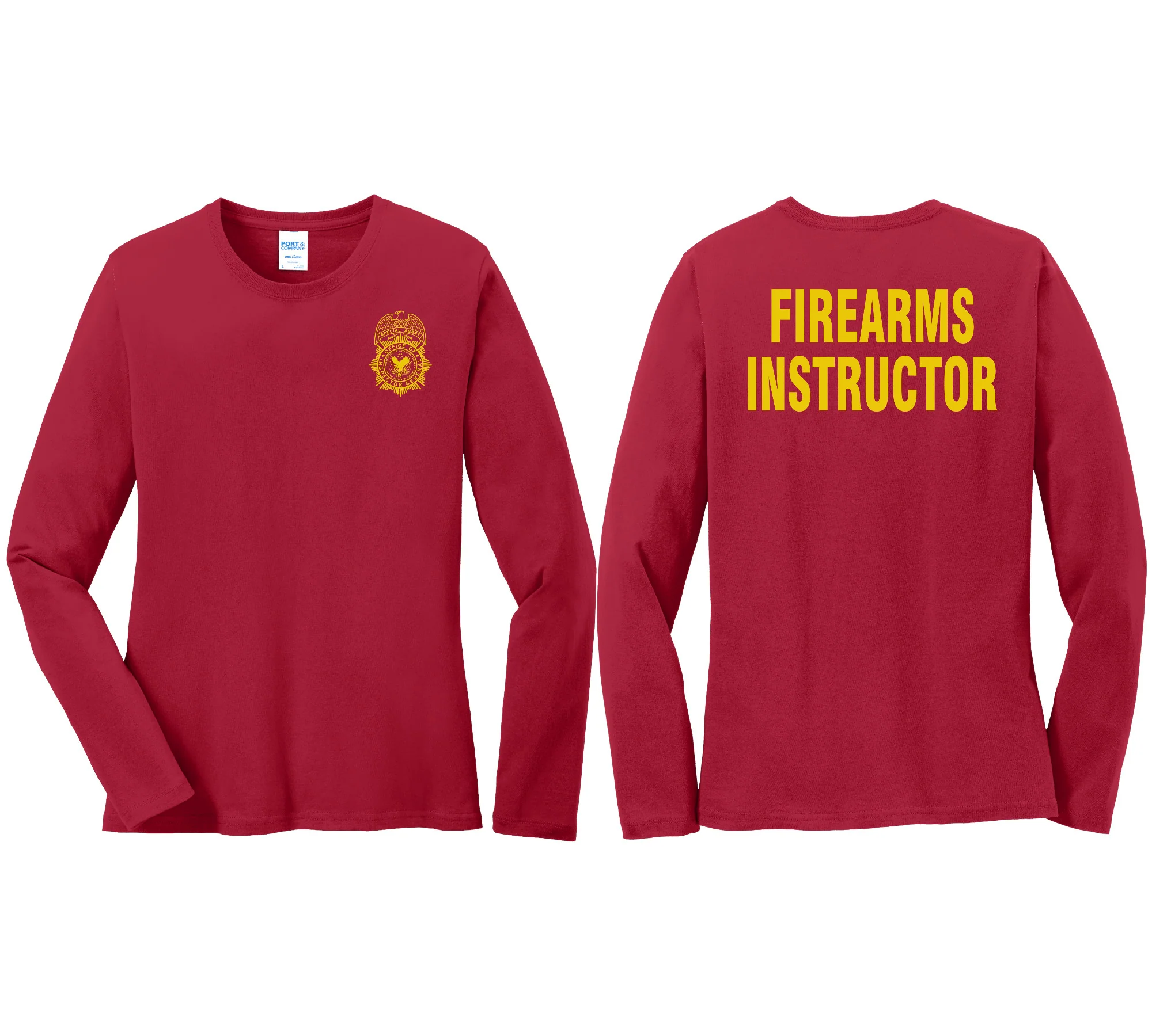 WOMEN'S VA OIG BADGE L/S CORE COTTON TEE-LPC54LS - Image 5